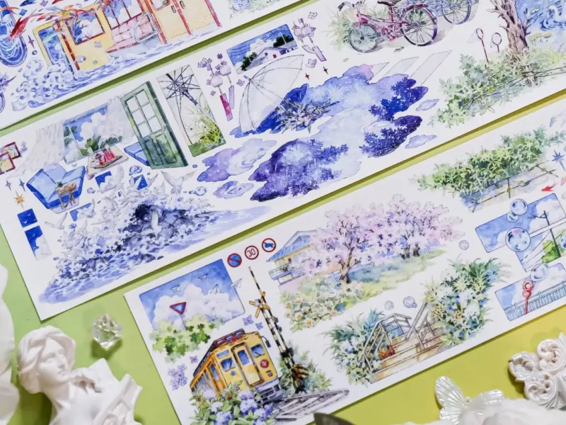 Shine Washi Tape Sample - Seaside Street Dreams