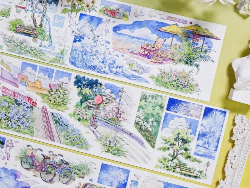 Shine Washi Tape Sample - Seaside Street Dreams