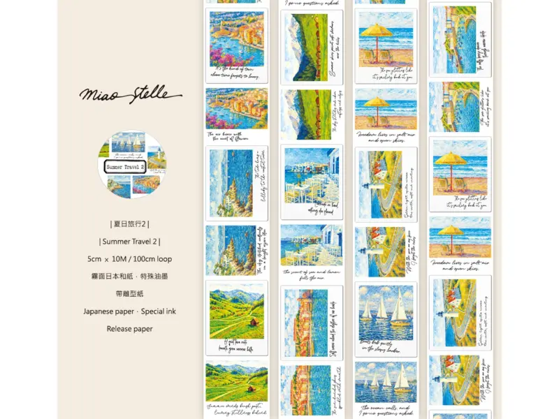 Miaostelle Washi Tape - Summer Travel 2