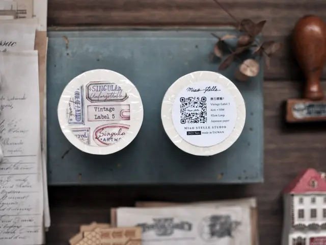 Miaostelle Washi Tape - Vintage Label 5