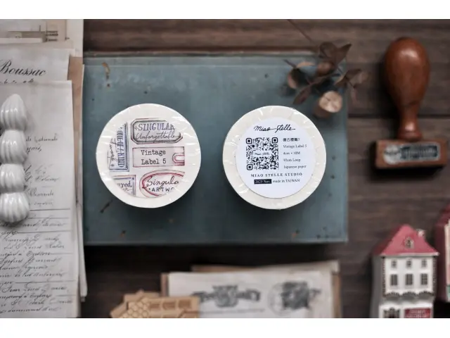 Miaostelle Washi Tape - Vintage Label 5