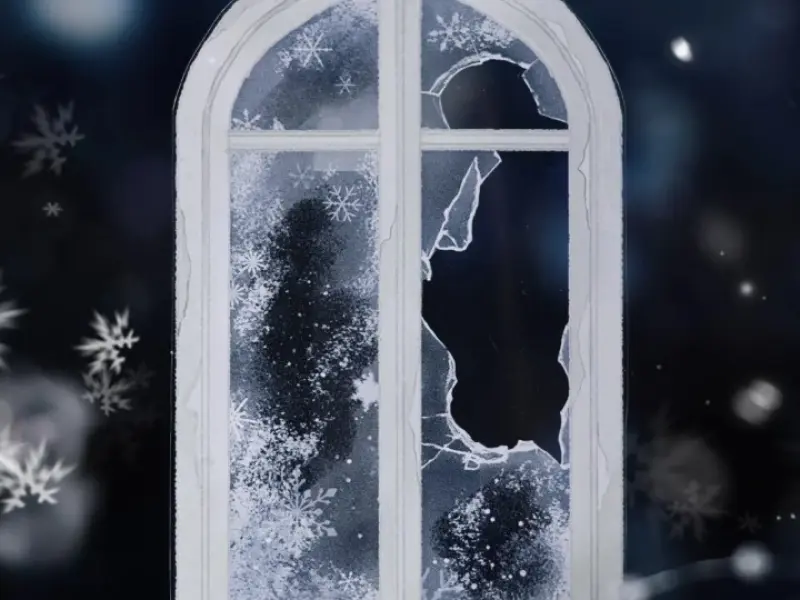 Wines PET Tape Sample - Snow WIndow