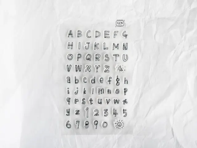 LCN Clear Stamp Set - Hand Drawn Alphabet