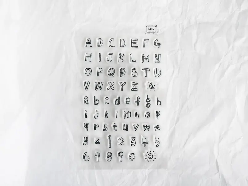Pre-Order LCN Clear Stamp Set - Hand Drawn Alphabet