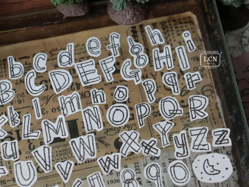 Pre-Order LCN Clear Stamp Set - Hand Drawn Alphabet