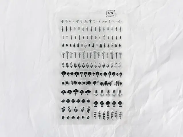 LCN Clear Stamp - Trees And Flowers