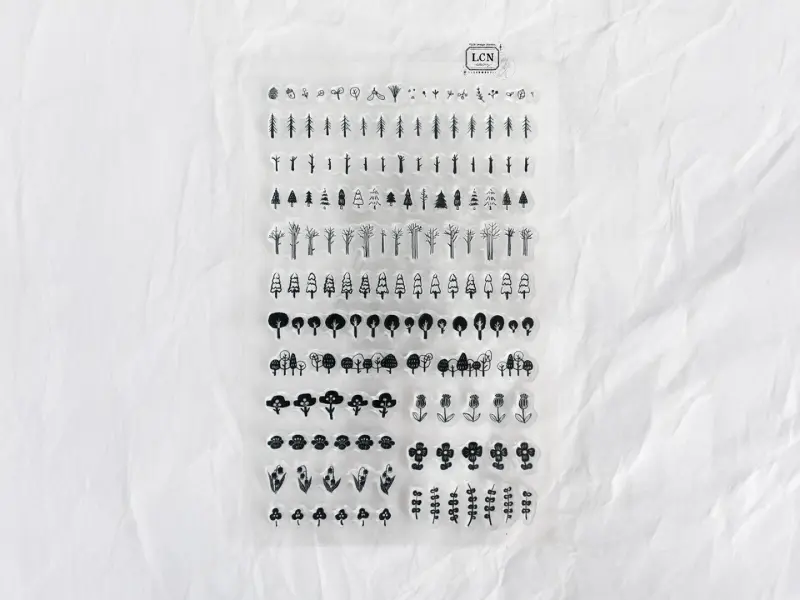 LCN Clear Stamp - Trees And Flowers