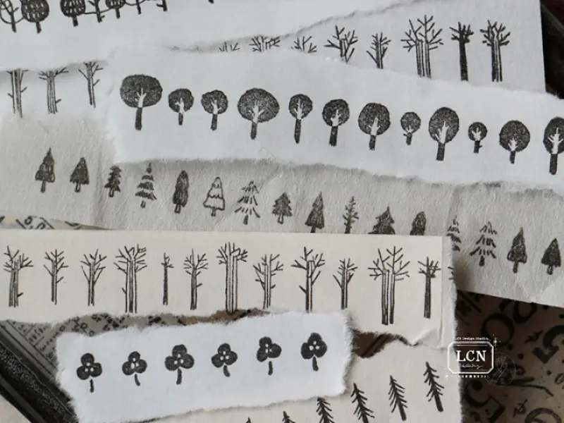 LCN Clear Stamp - Trees And Flowers