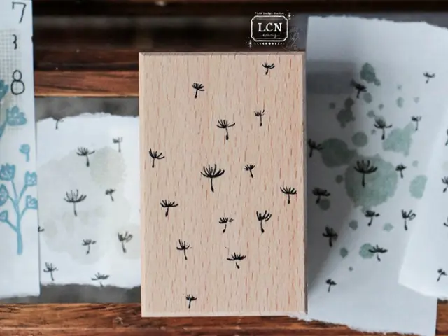 Lin Chia Ning Wooden Rubber Stamp - Dandelion