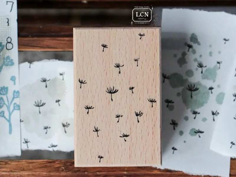Lin Chia Ning Wooden Rubber Stamp - Dandelion