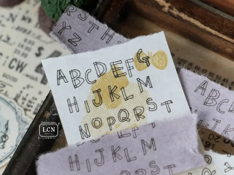 Pre-Order Lin Chia Ning Wooden Rubber Stamp - Hand Drawn Alphabets