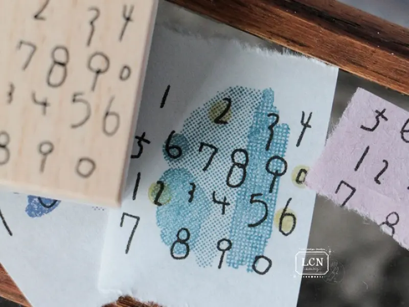 Pre-Order Lin Chia Ning Wooden Rubber Stamp - Hand Drawn Numbers