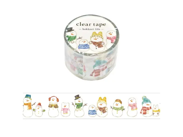 Mindwave Clear PET Tape Hokkori Life - Snowmen