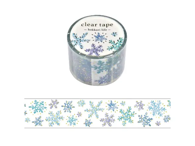Mindwave Clear PET Tape Hokkori Life - Snow Crystals