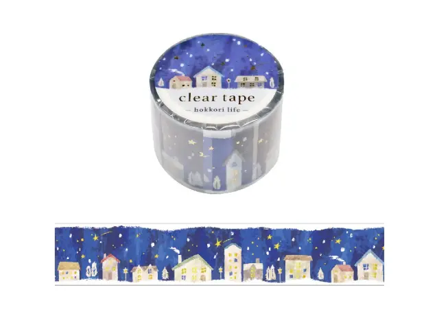 Mindwave Clear PET Tape Hokkori Life - Winter Night Town
