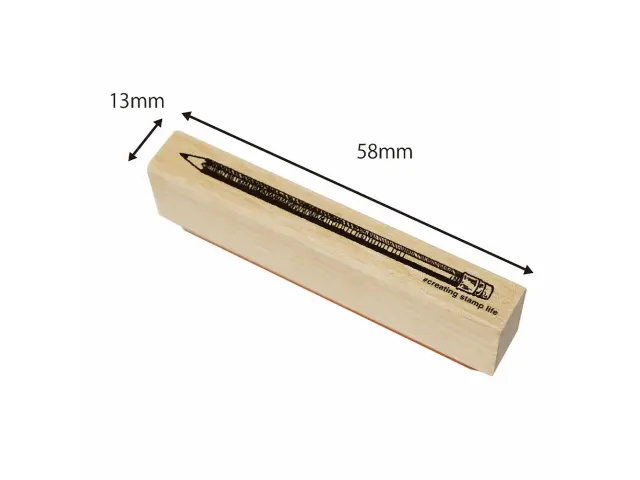 Kodomo no Kao Wooden Rubber Stamp - Pencil