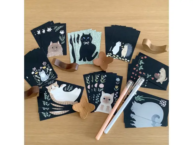 4Legs Notecard Set - Black Cat