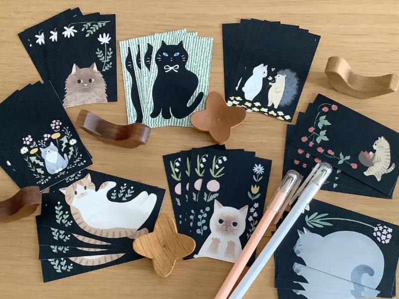4Legs Notecard Set - Black Cat