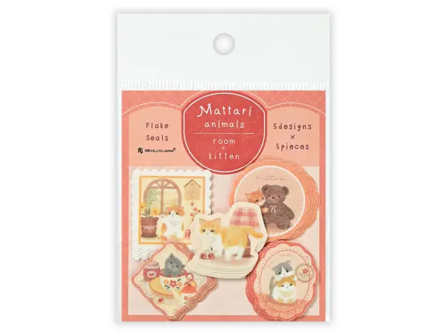 NB Co. Sticker Flakes Mattari Animals - Room x Kitten