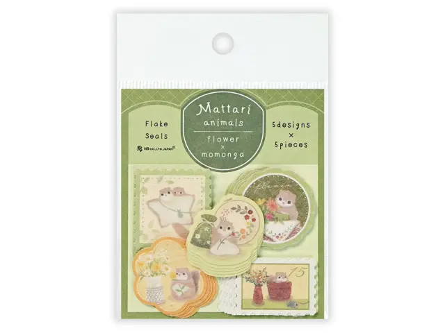 NB Co. Sticker Flakes Mattari Animals - Flower x Momonga