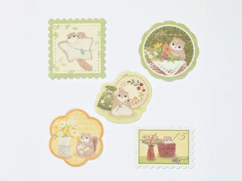 NB Co. Sticker Flakes Mattari Animals - Flower x Momonga