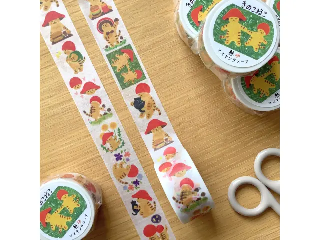 4Legs Washi Tape - Mushroom Cat 2