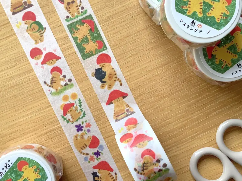 4Legs Washi Tape - Mushroom Cat 2