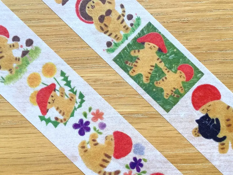4Legs Washi Tape - Mushroom Cat 2