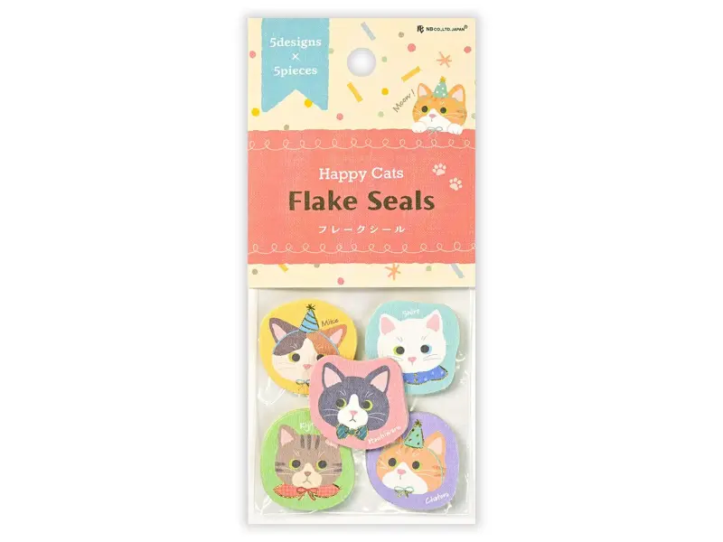 NB Co. Sticker Flakes - Happy Cats