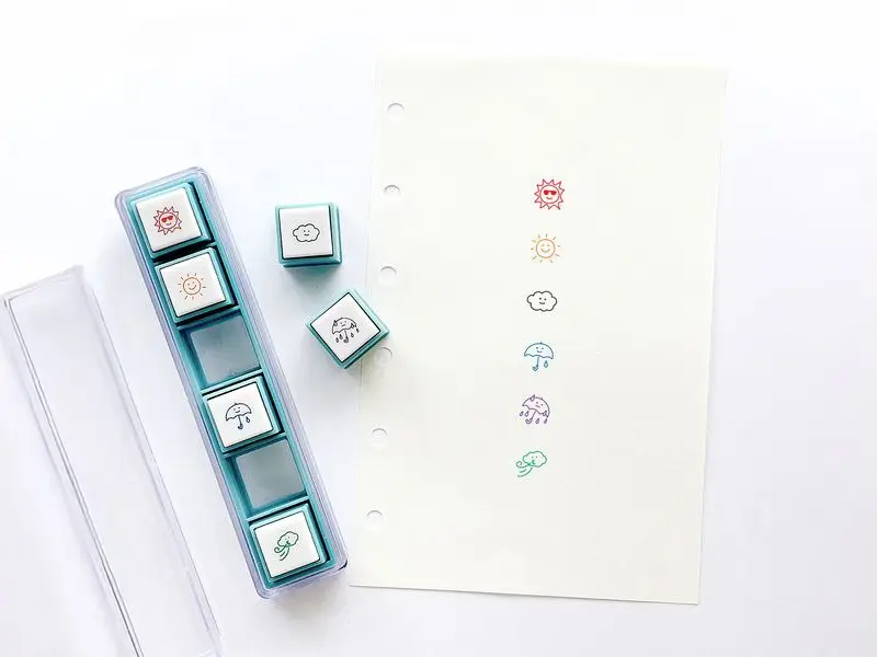 Kodomo no Kao Pochitto Pick Stamp - Weather