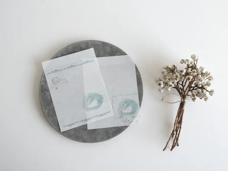 Yohaku Memo Pad M-195 - Swan