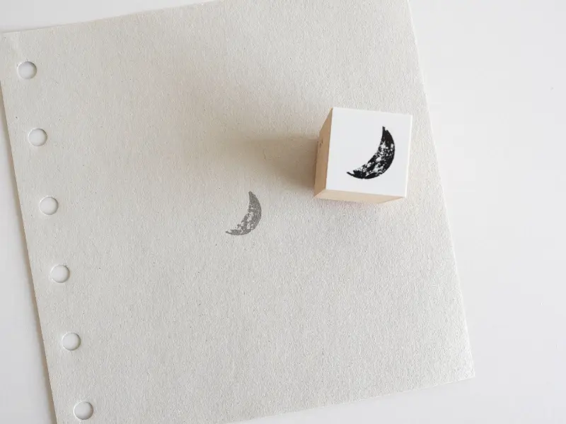 Yohaku Rubber Stamp S-120 - Tsuki 2