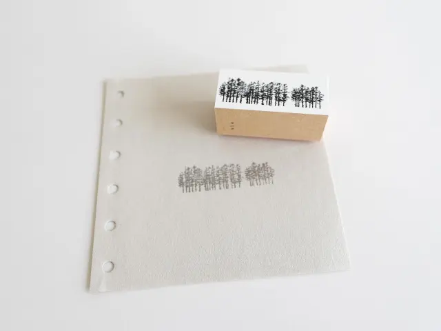 Yohaku Rubber Stamp S-116 - Night Forest