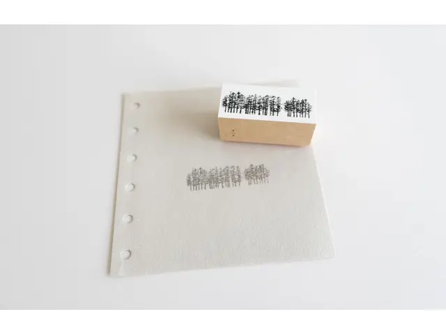 Yohaku Rubber Stamp S-116 - Night Forest