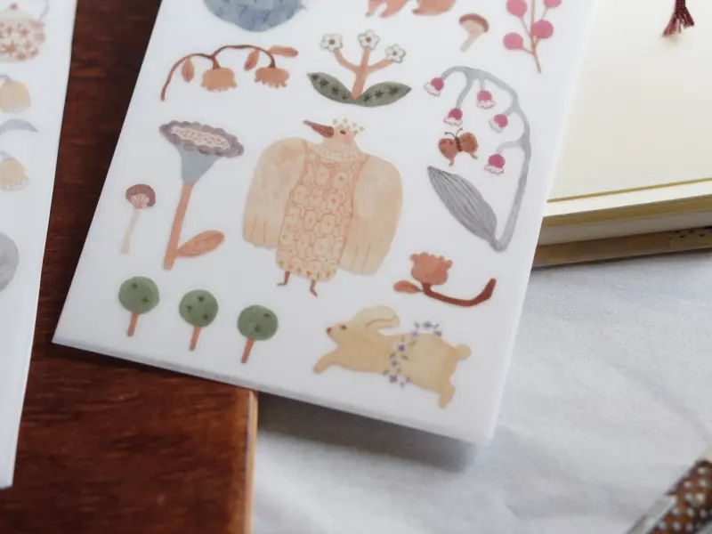 Ivy Snow Rub-On Stickers - Blooming