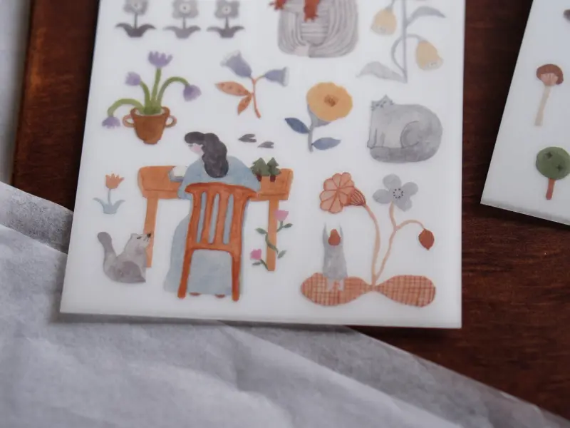 Ivy Snow Rub-On Stickers - Indigo