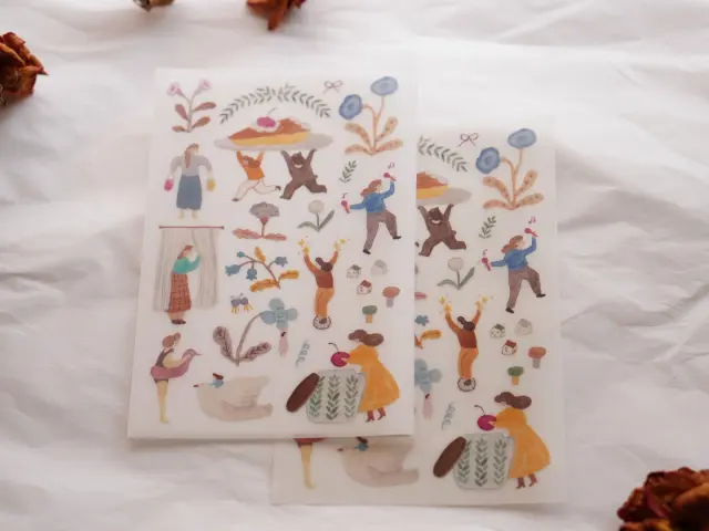 Ivy Snow Rub-On Stickers - A Lovely Day