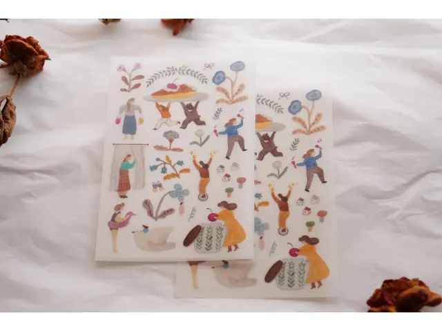Ivy Snow Rub-On Stickers - A Lovely Day