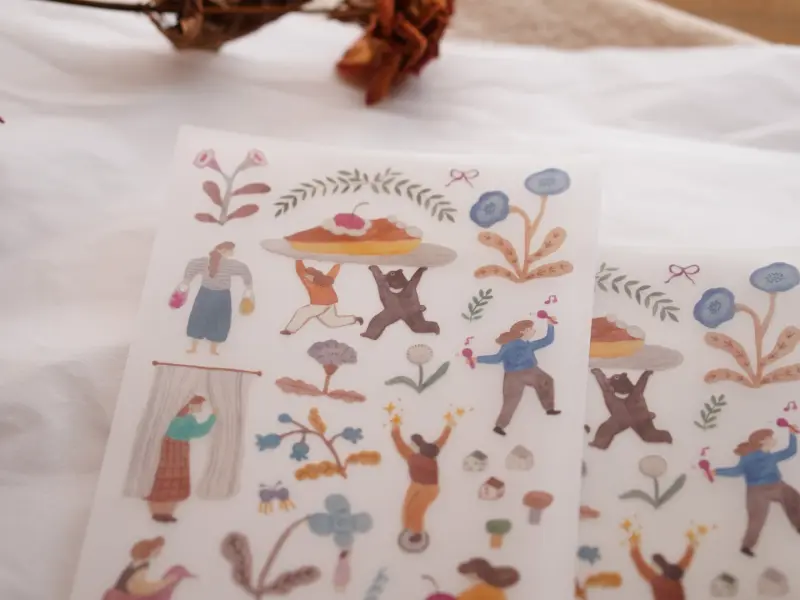 Ivy Snow Rub-On Stickers - A Lovely Day