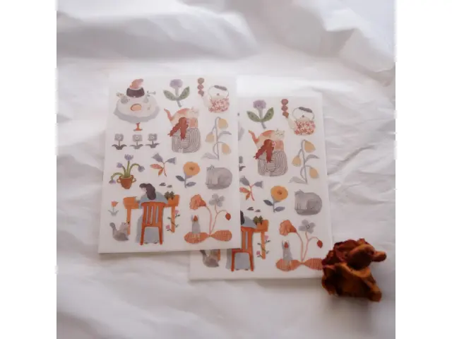 Ivy Snow Rub-On Stickers - Indigo