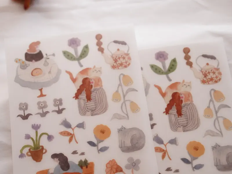 Ivy Snow Rub-On Stickers - Indigo