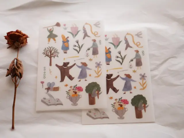 Ivy Snow Rub-On Stickers - Daydream