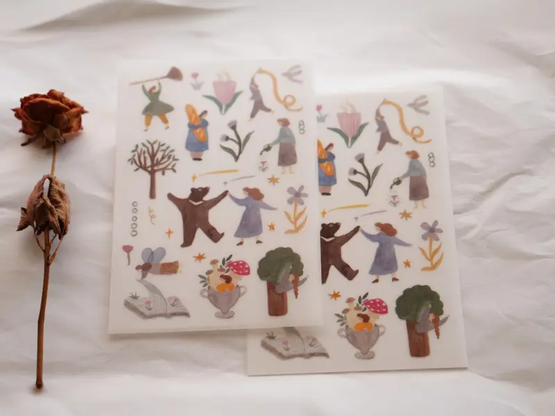 Ivy Snow Rub-On Stickers - Daydream