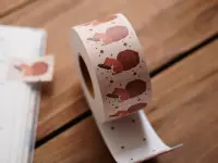 Ivy Snow Label Sticker Roll - Squirrel And Bread