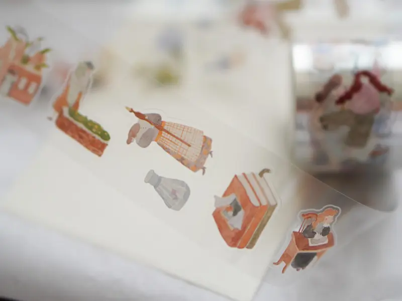 Ivy Snow Kiss-Cut PET Tape - On The Desk