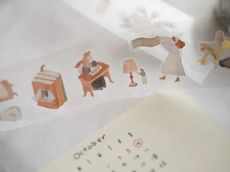 Ivy Snow Kiss-Cut PET Tape - On The Desk
