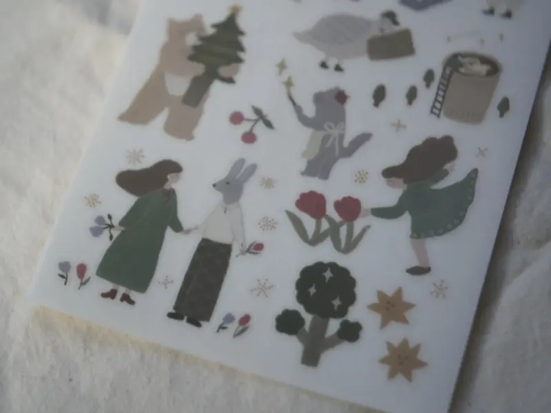 Ivy Snow Rub-On Stickers - Dance In The Forest