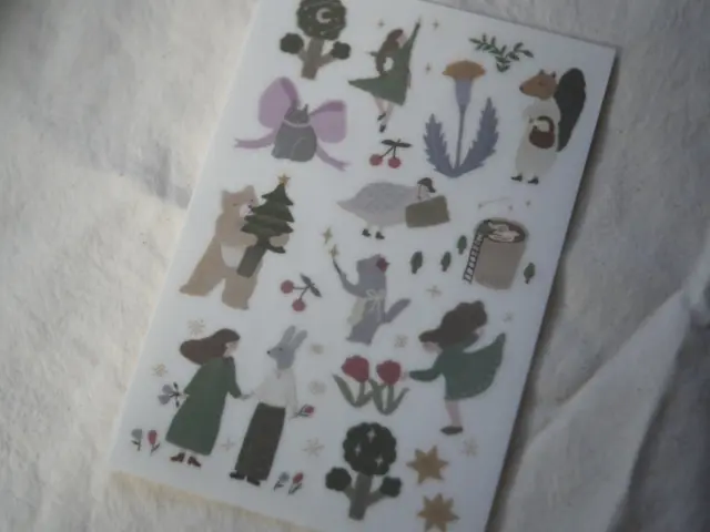 Ivy Snow Rub-On Stickers - Dance In The Forest