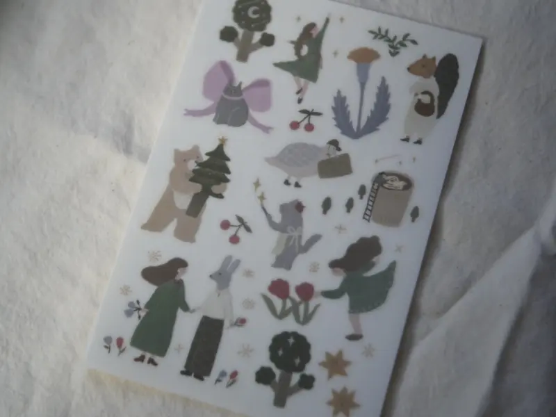 Ivy Snow Rub-On Stickers - Dance In The Forest
