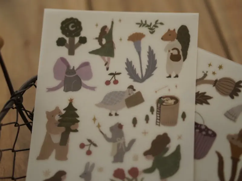 Ivy Snow Rub-On Stickers - Dance In The Forest